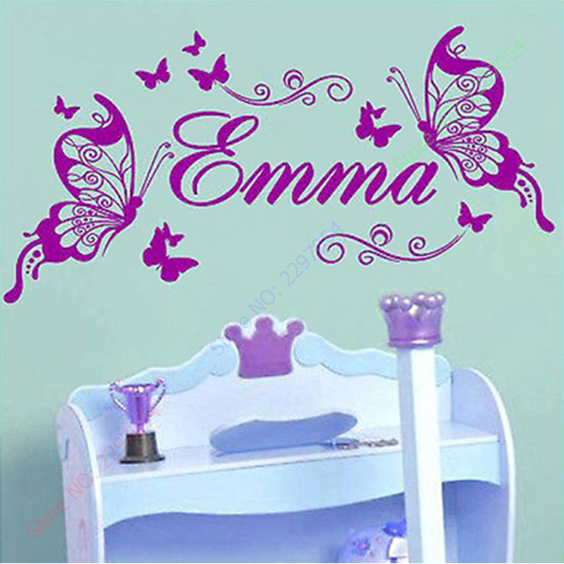 Baby Girl Nursery Quotes - جديد الفراشات شخصية اسم الفينيل فراشة