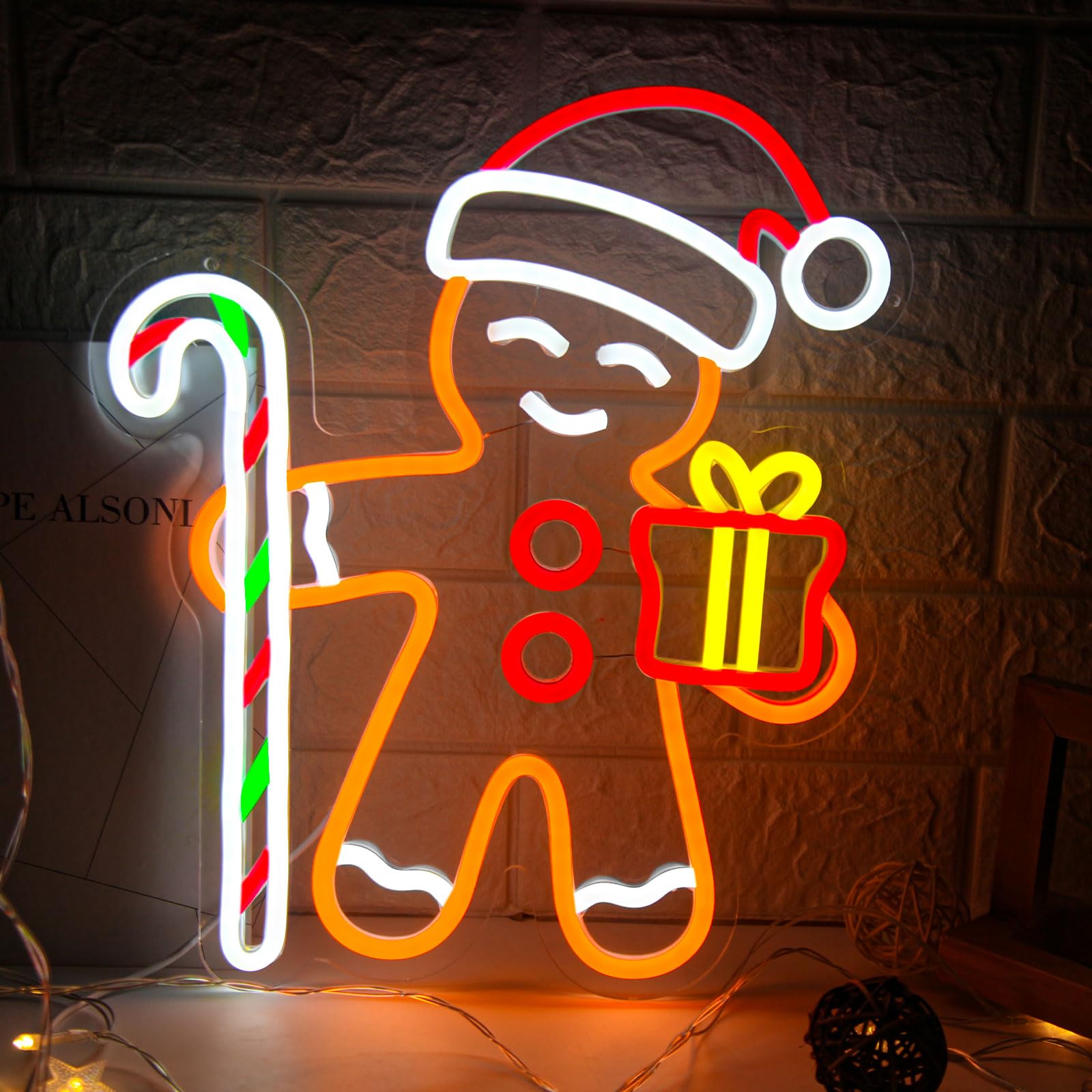 Baby Nursery Wall Lights - الزنجبيل رجل LED النيون تسجيل ل