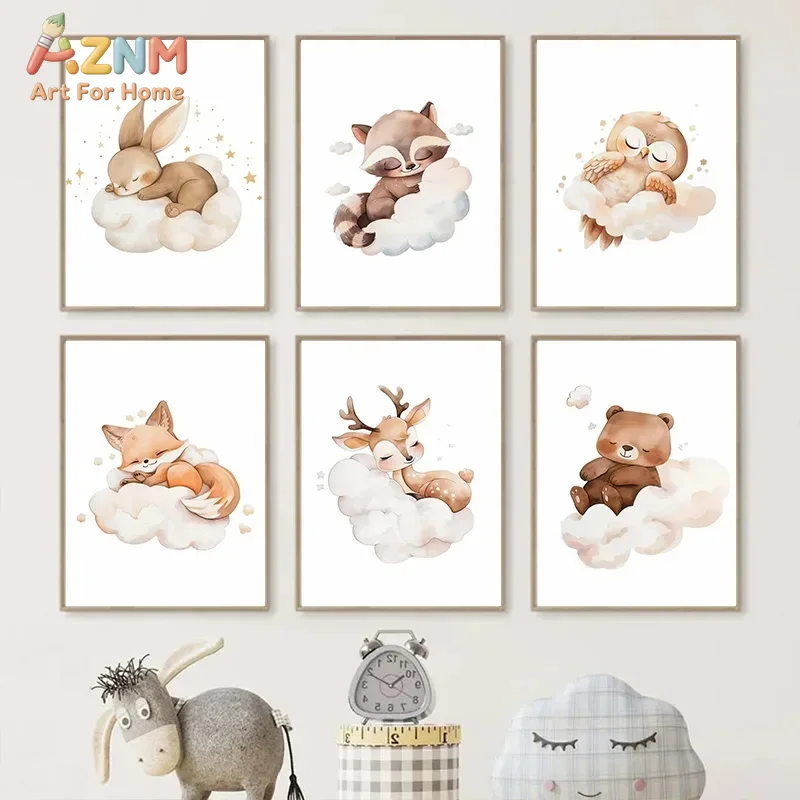 لوحة قماشية بطبعة ألوان مائية  - مراجعة Baby Nursery Frames وسعره