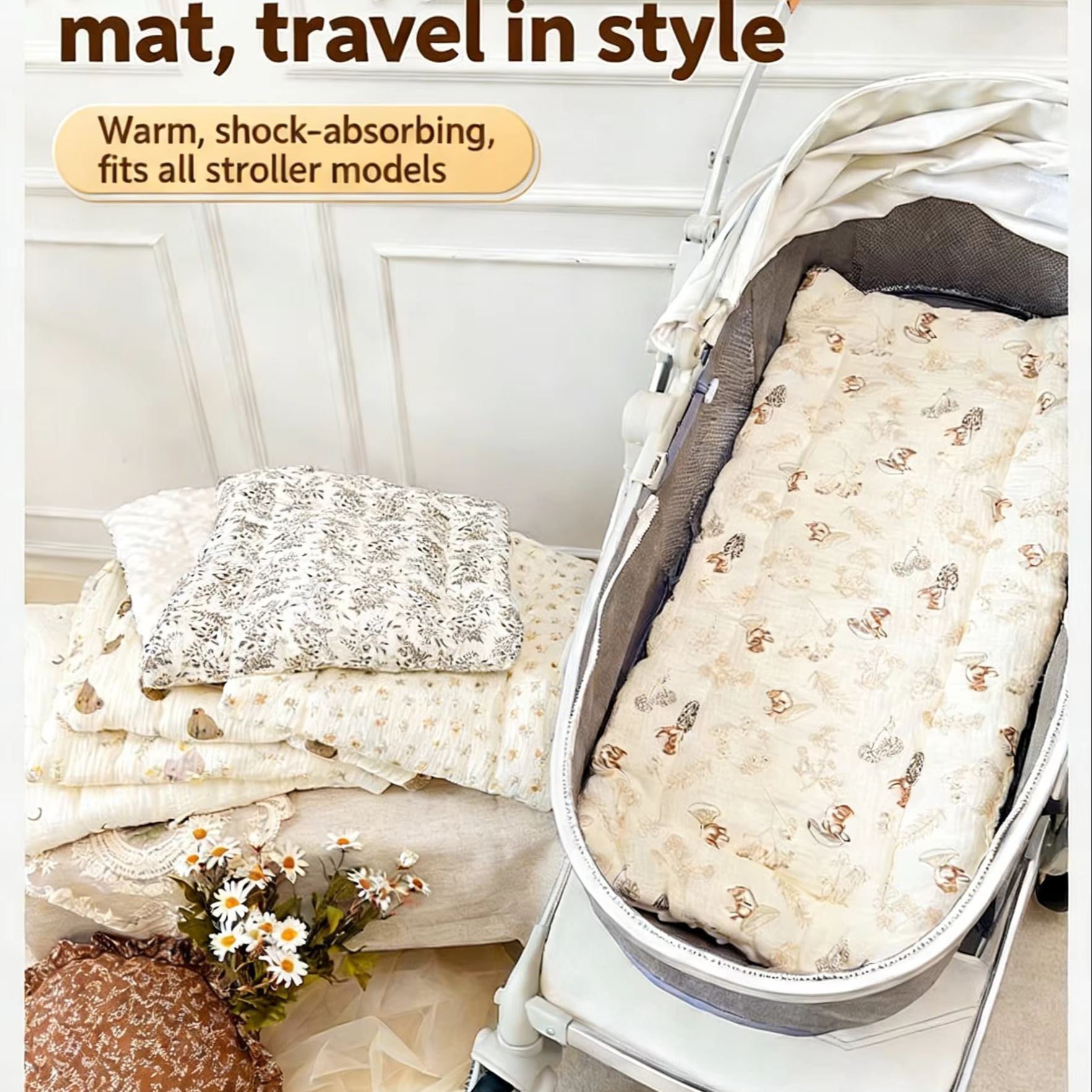 وسادة عربة أطفال مطورة، وسادة  - مراجعة Baby Nursery Trolley وسعره