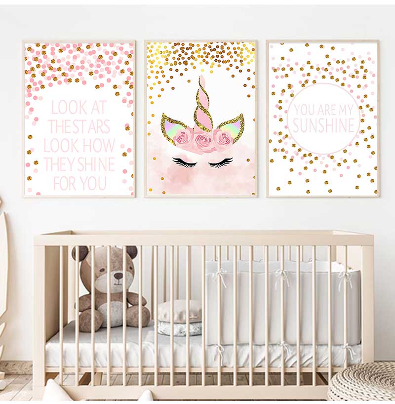 لوحة فنية زخرفية لغرفة نوم الط - مراجعة Baby Girl Nursery Quotes وسعره
