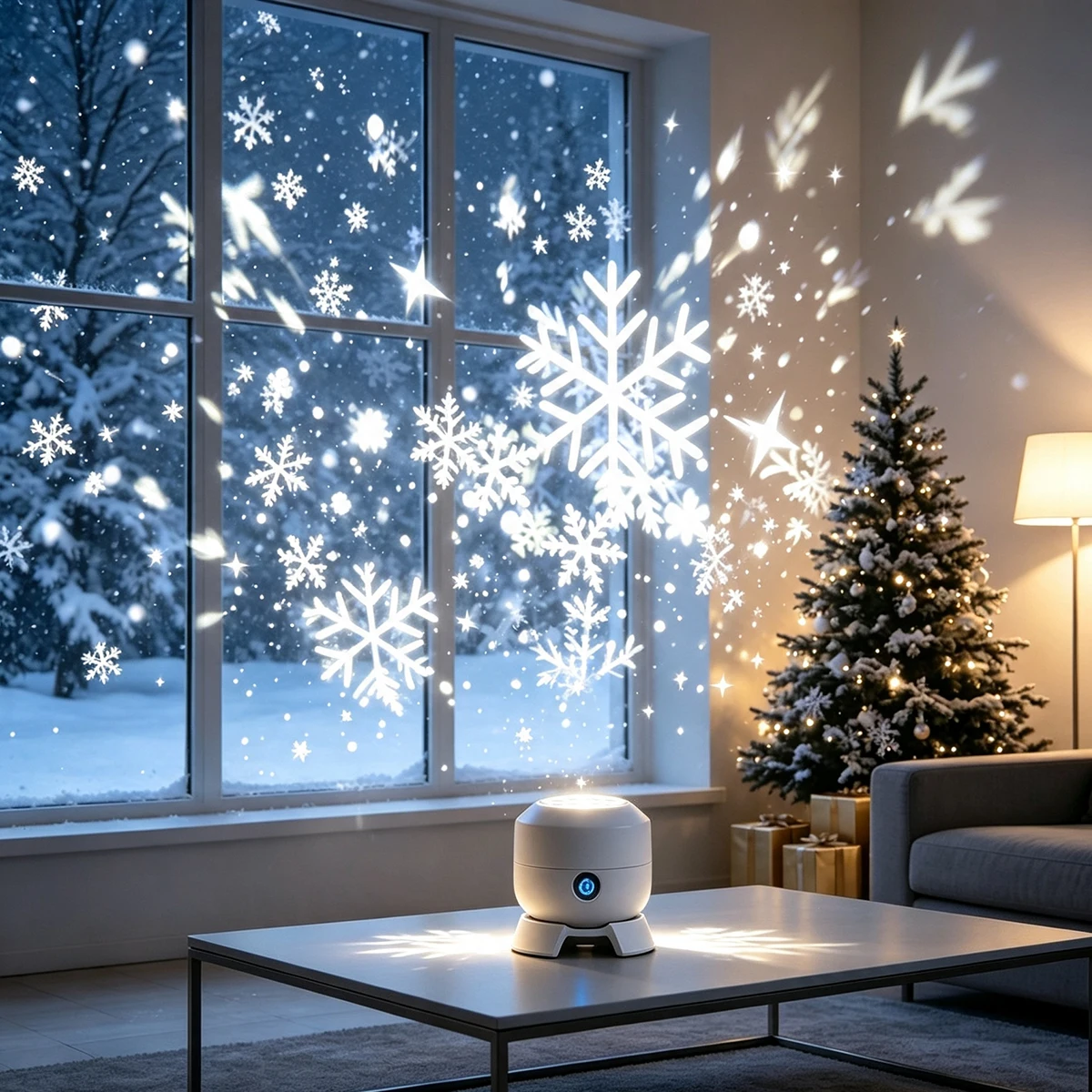 مصباح عرض نجوم وندف الثلج الدو - مراجعة Baby Nursery Wall Lights وسعره