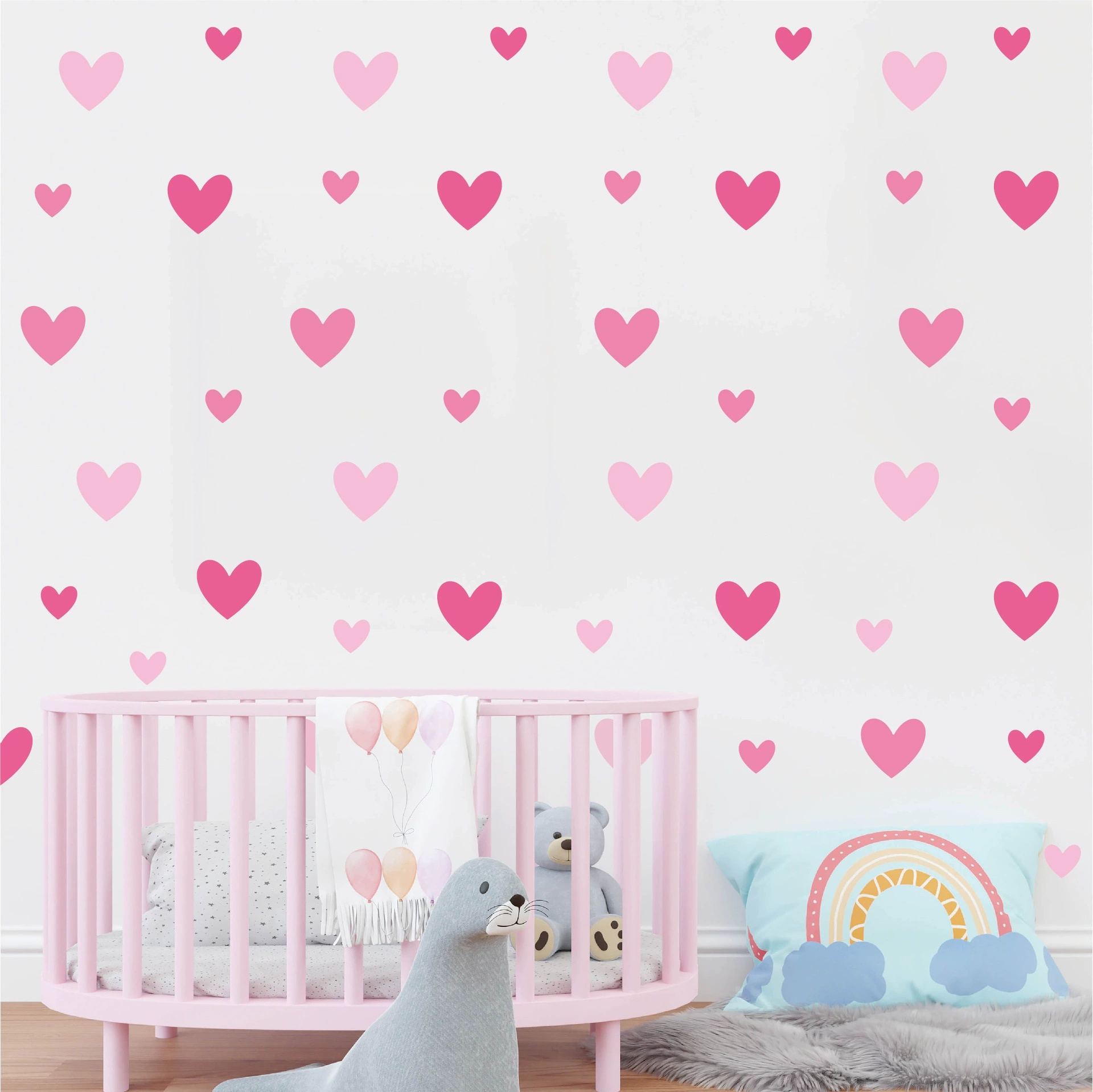 170 قطعة = 10 ورقة الوردي القل - مراجعة Baby Girl Nursery Quotes وسعره
