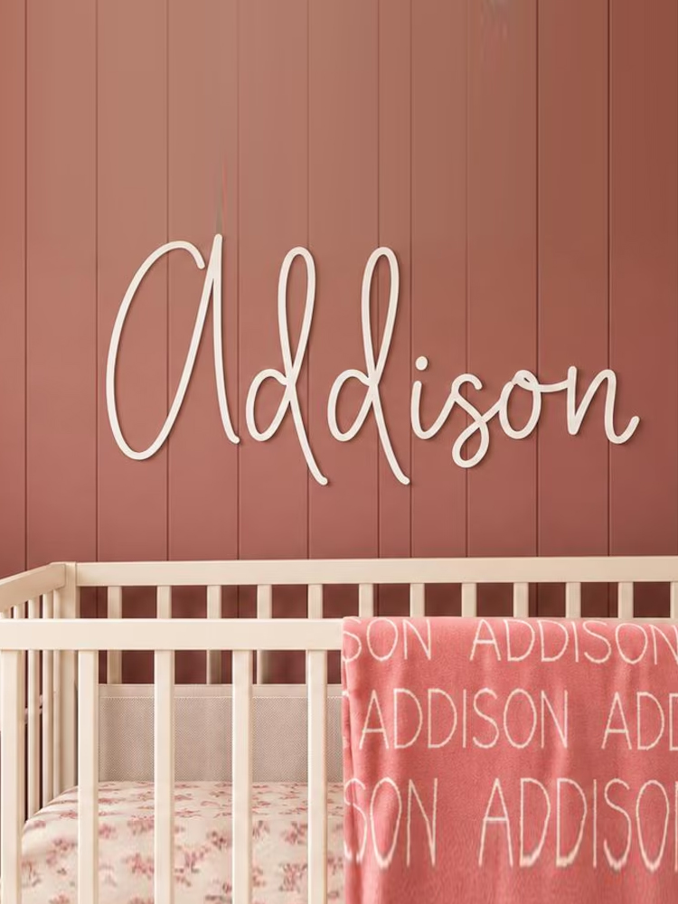 اسم خشبي مخصص أول اسم، علامة ا - مراجعة Baby Nursery Decor Girl وسعره
