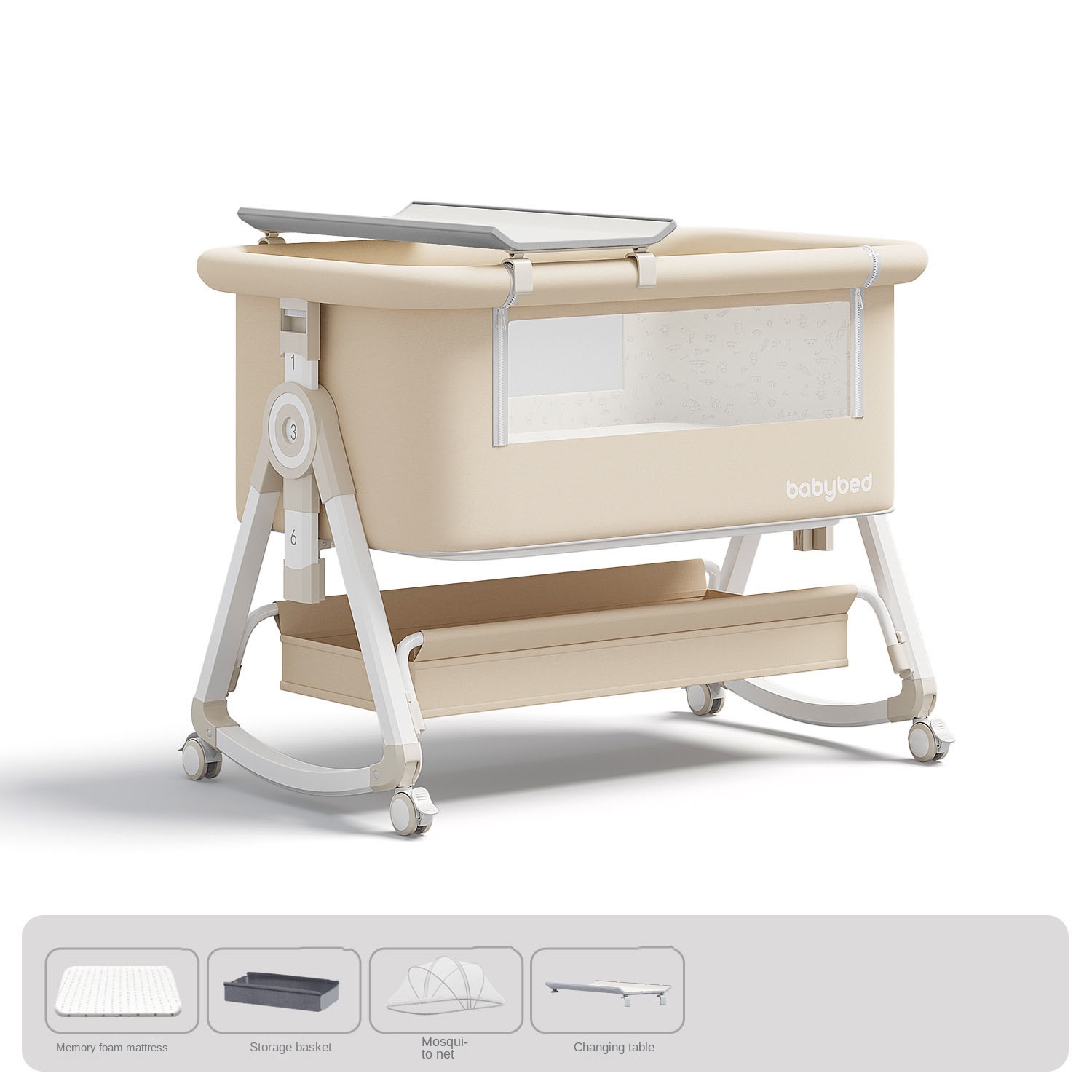 سرير أطفال محمول وقابل للتعديل - مراجعة Baby Nursery Trolley وسعره