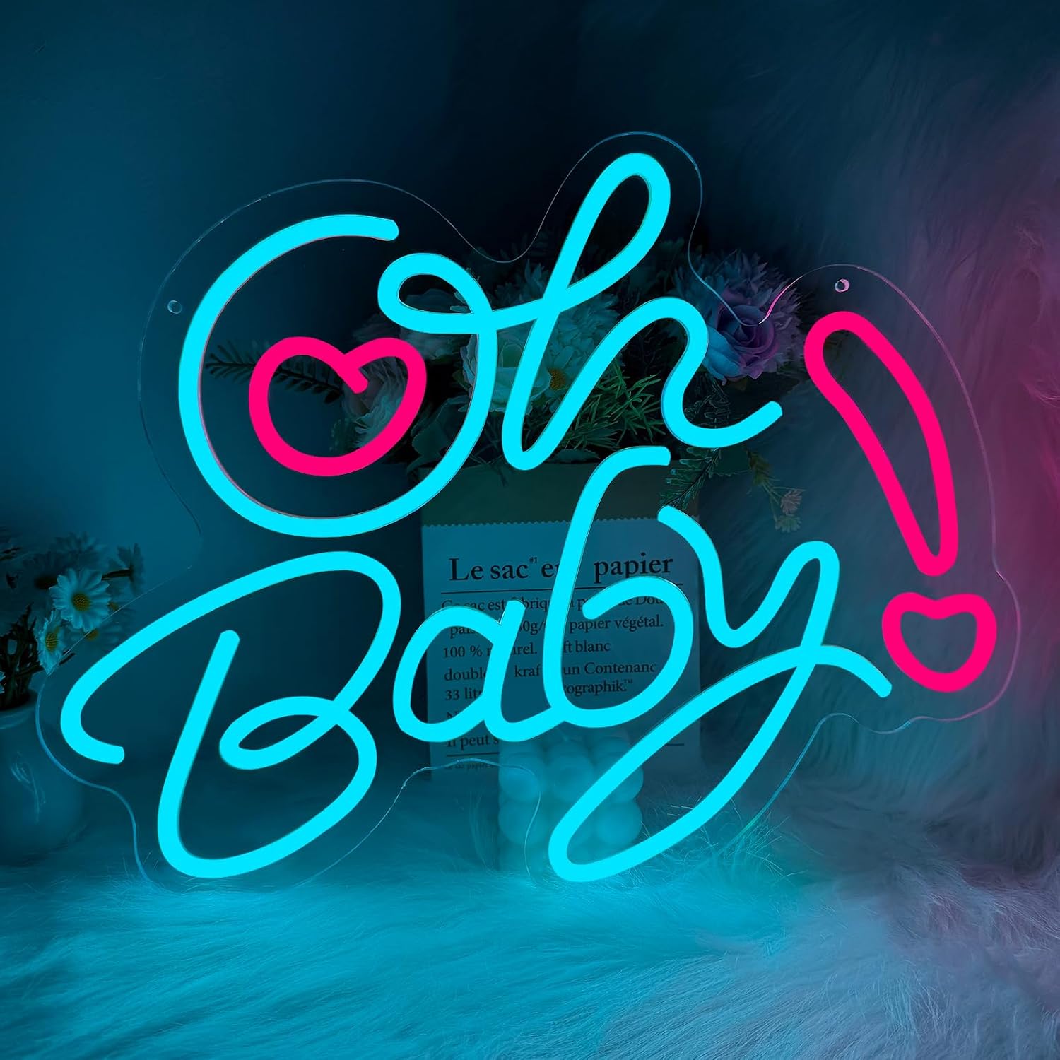 لافتة نيون LED على شكل قلب 'أو - مراجعة Baby Nursery Wall Lights وسعره