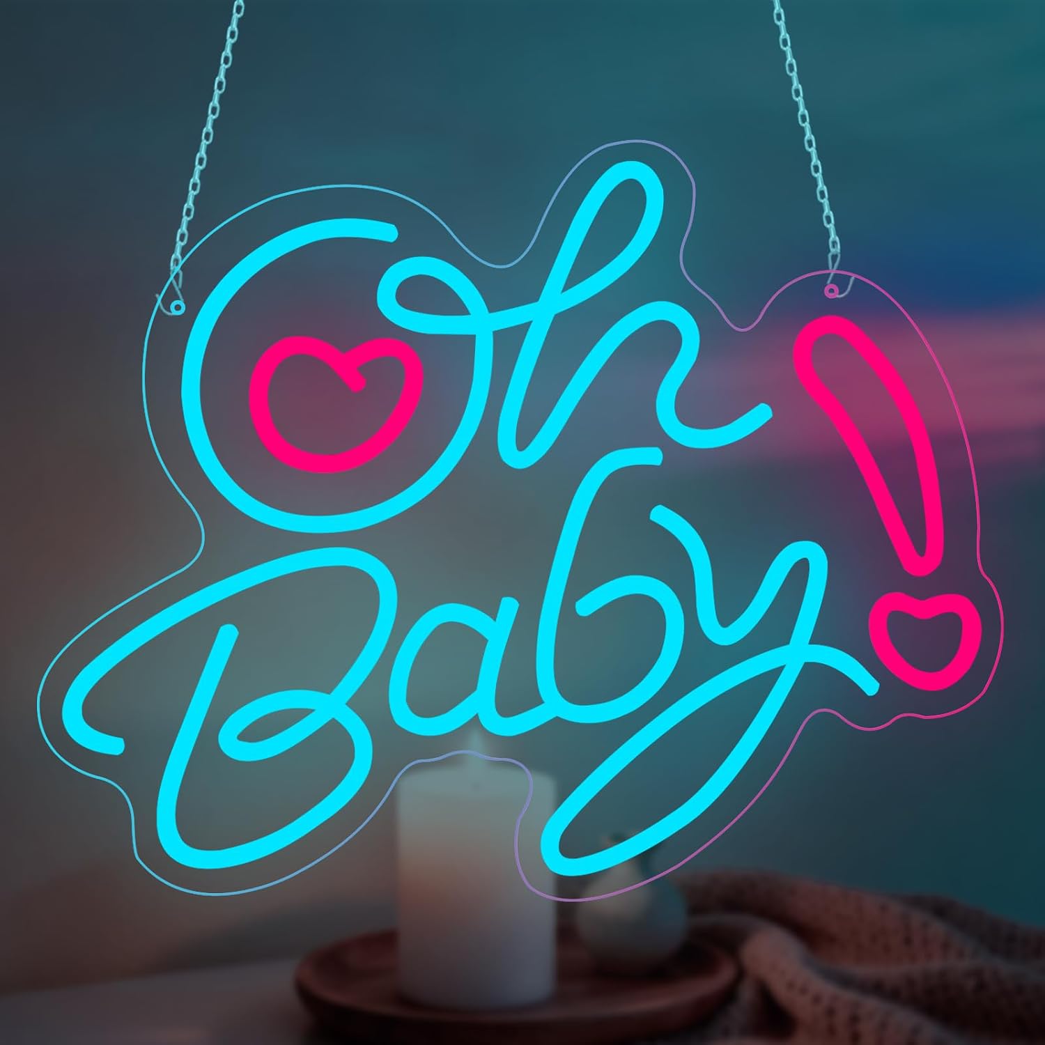 لافتة نيون LED على شكل قلب 'أو - مراجعة Baby Nursery Wall Lights وسعره
