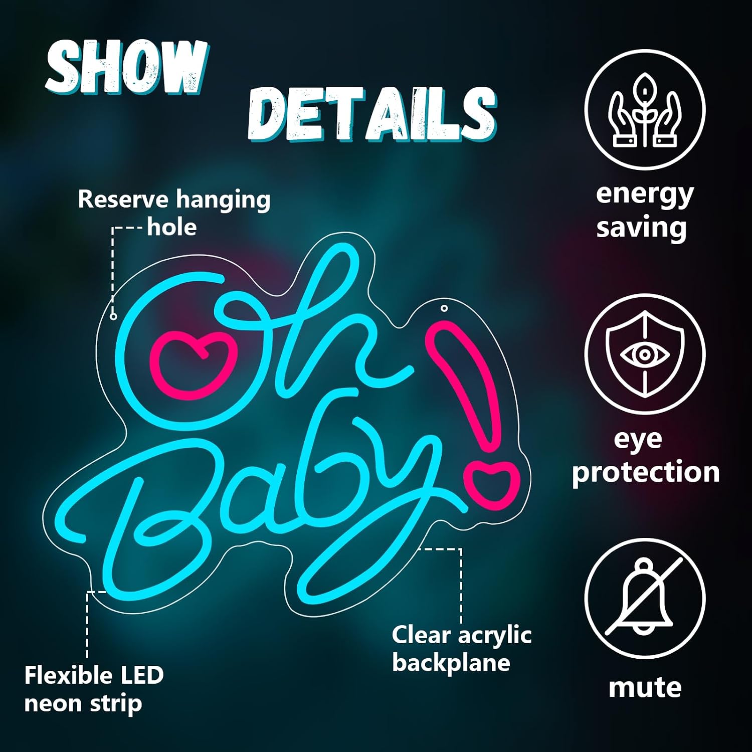 لافتة نيون LED على شكل قلب 'أو - مراجعة Baby Nursery Wall Lights وسعره