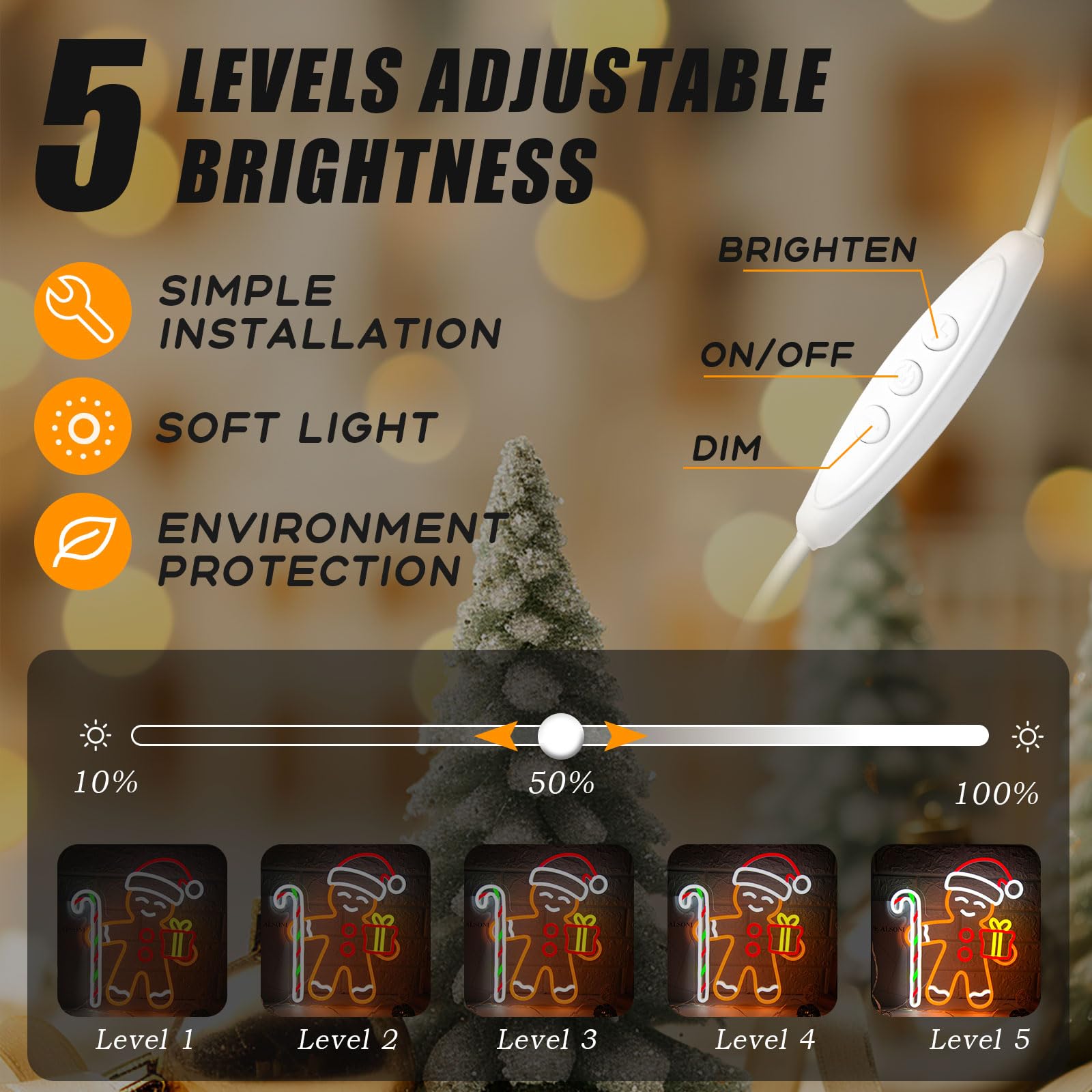 الزنجبيل رجل LED النيون تسجيل  - مراجعة Baby Nursery Wall Lights وسعره