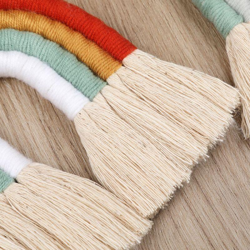 L43A قوس قزح Macrame Wall معلق - مراجعة Baby Girl Nursery Quotes وسعره