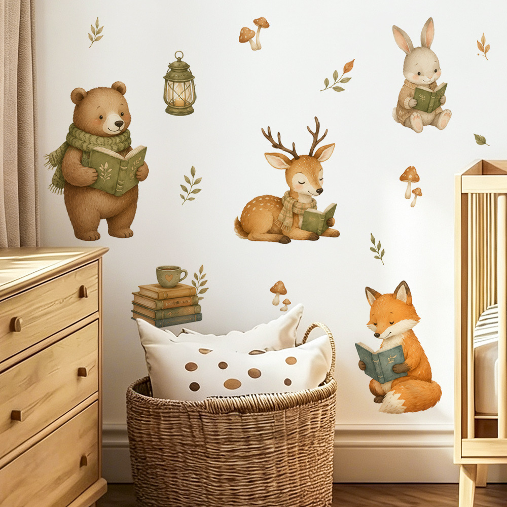 ملصقات حائط برسومات حيوانات كر - مراجعة Baby Nursery Decor Girl وسعره