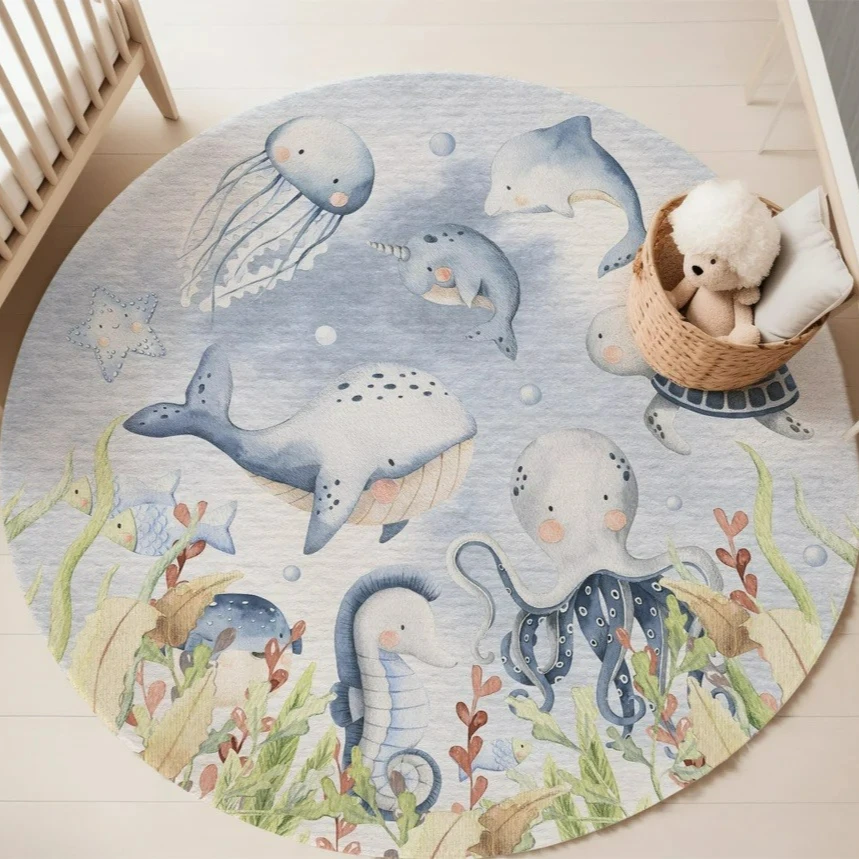 سجادة مستديرة بتصميم حيوانات ب - مراجعة Baby Nursery Decor Girl وسعره